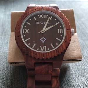 Bewell Men’s Watch (Red Sandalwood)